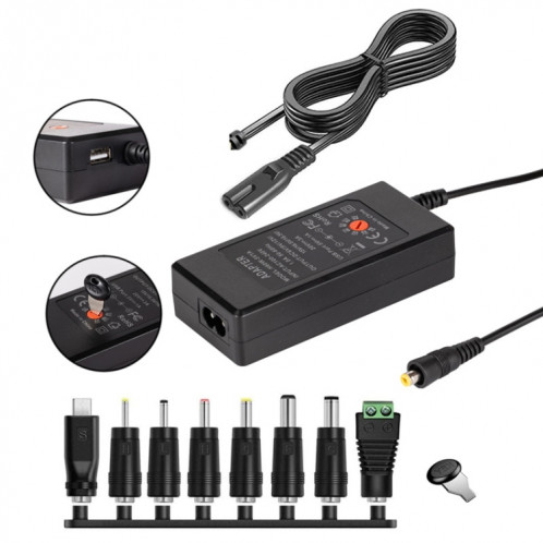 Chargeur adaptateur secteur réglable 3A DC 65 W 6-20 V, spécification : prise américaine SH56011880-08